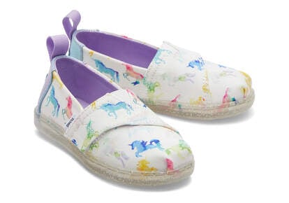 Tiny Alpargata Watercolor Unicorns Toddler Shoe