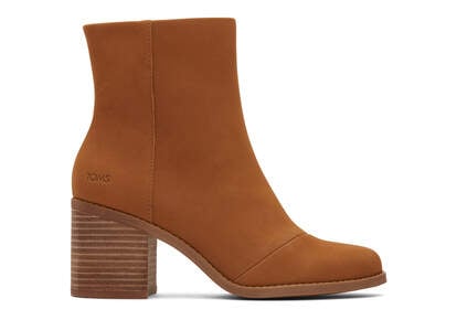 Evelyn Tan Leather Heeled Boot