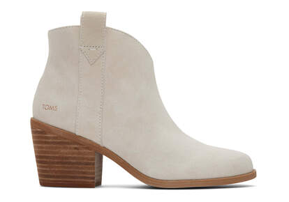 Constance Light Sand Suede Heeled Boot