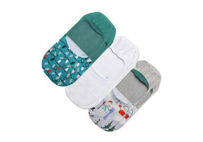 Ultimate No Show Socks Snowman 3 Pack
