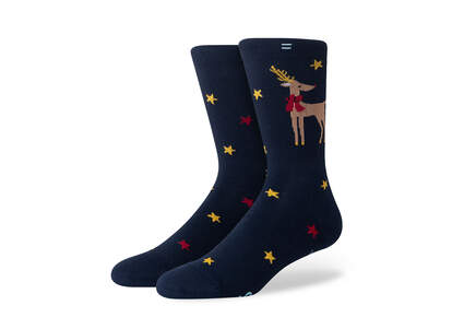 Reindeer High Crew Socks