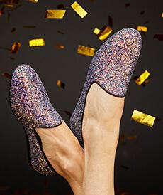 Win Best Dressed. Style your holiday looks with chunky glitters and plush velvets designed to stand out.
